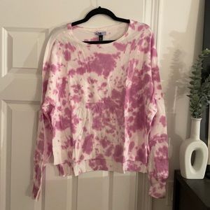 Purple Tie Dye Hi Lo Sweater